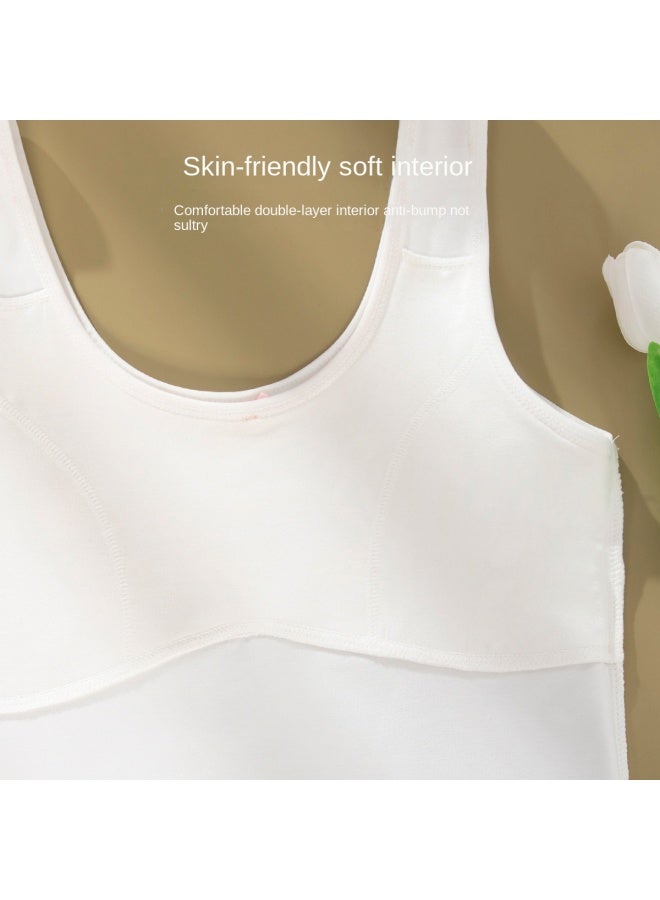 Top melon Pack Value Set】girls' First Stage Training Bras For Ages 9-12, Class A Cotton Soft Camisoles - Image 4