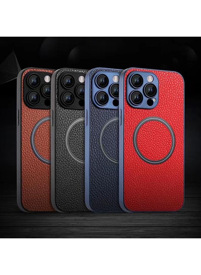 Zaboon Case For iPhone 13 Pro Max Skin Feel Litchi Texture MagSafe Magnetic Phone Case - Image 2