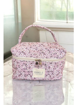Bahels Lilak Crisp Flower Travel Makeup Bag  - Image 3