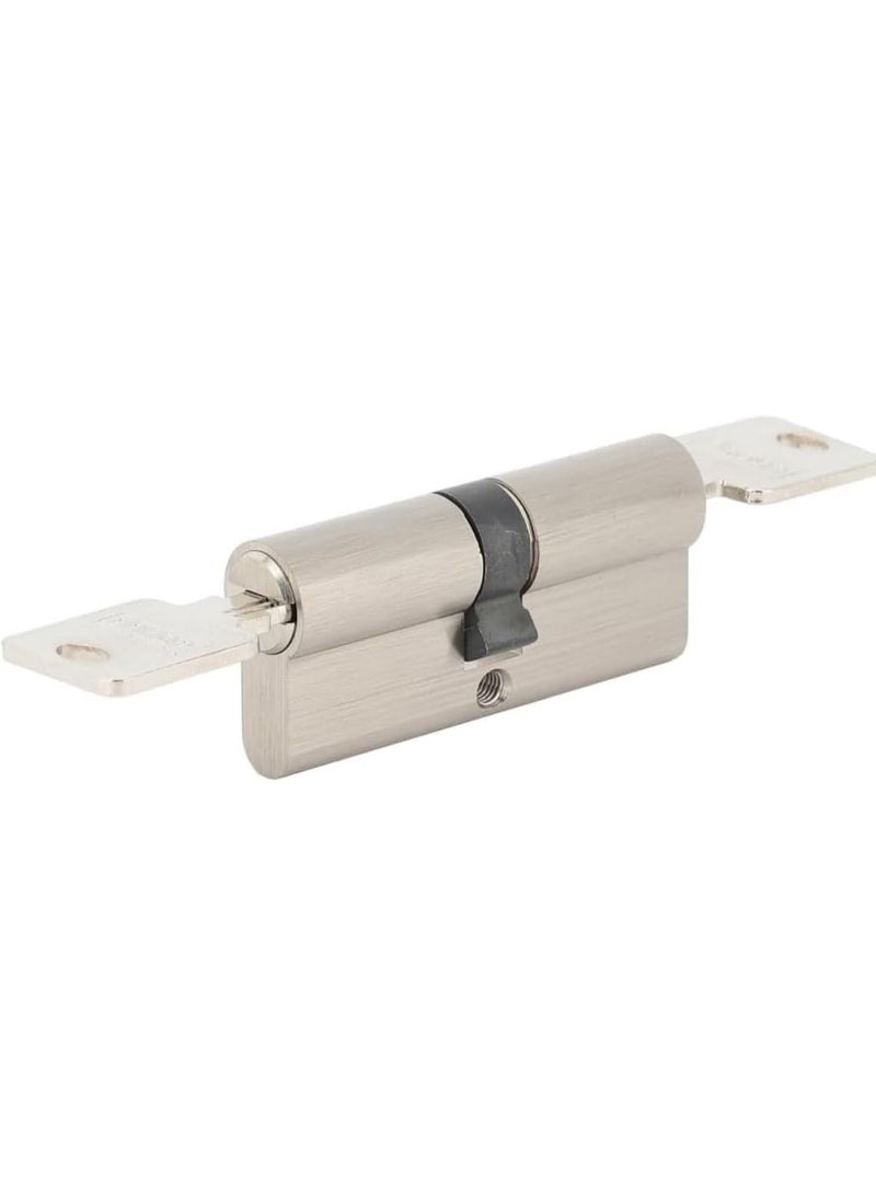70mm Euro Door Lock Cylinder, Double Open 35/35, Satin Nickel with 5 Keys - Image 2