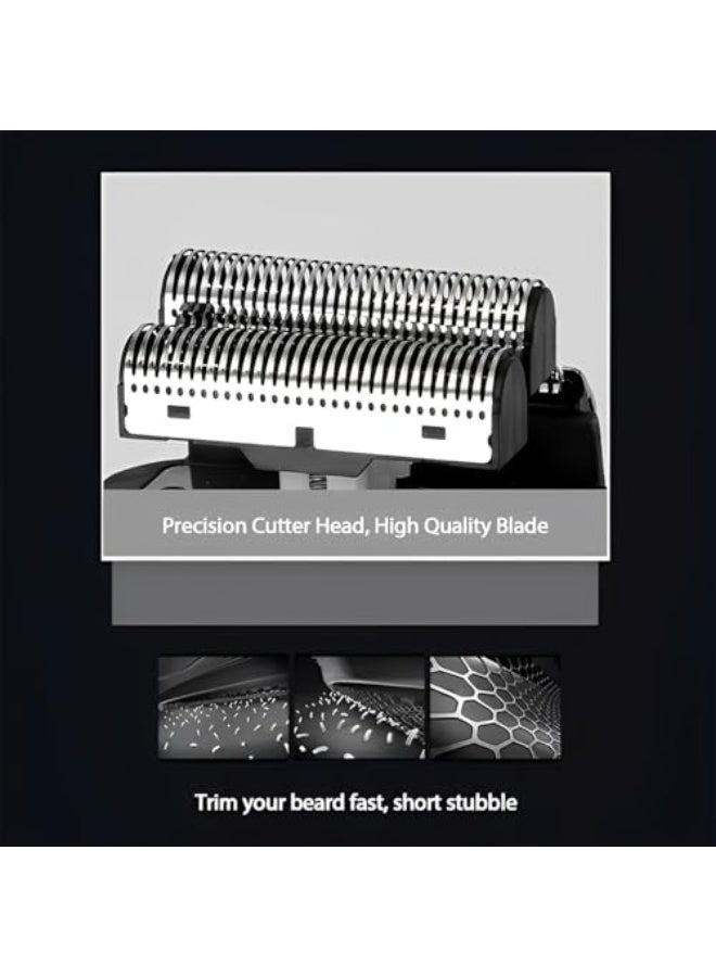 KEMEI Foil Shaver Barber for Men,Electric Razor Rechargeable with Beard Trimmer,Cordless Lithium Titanium Foil Shavers with Travel Case - Image 2