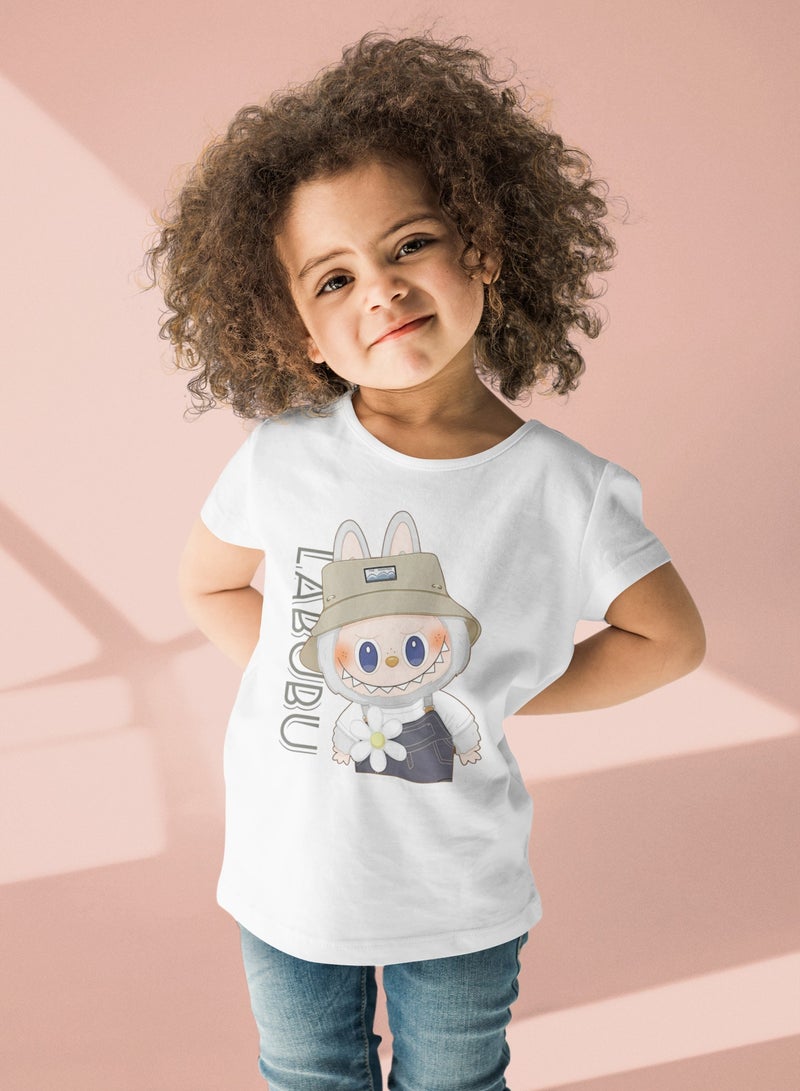 ZOOM Cute Labubu T-Shirt for Girls – Soft Cotton, Fun Character Print