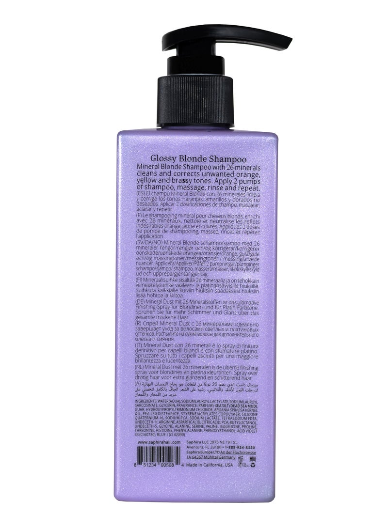 Saphira - Glossy Blonde Shampoo, Perfect For Natural, Bleached And Color Treated Blonde Hair  250 - Image 1