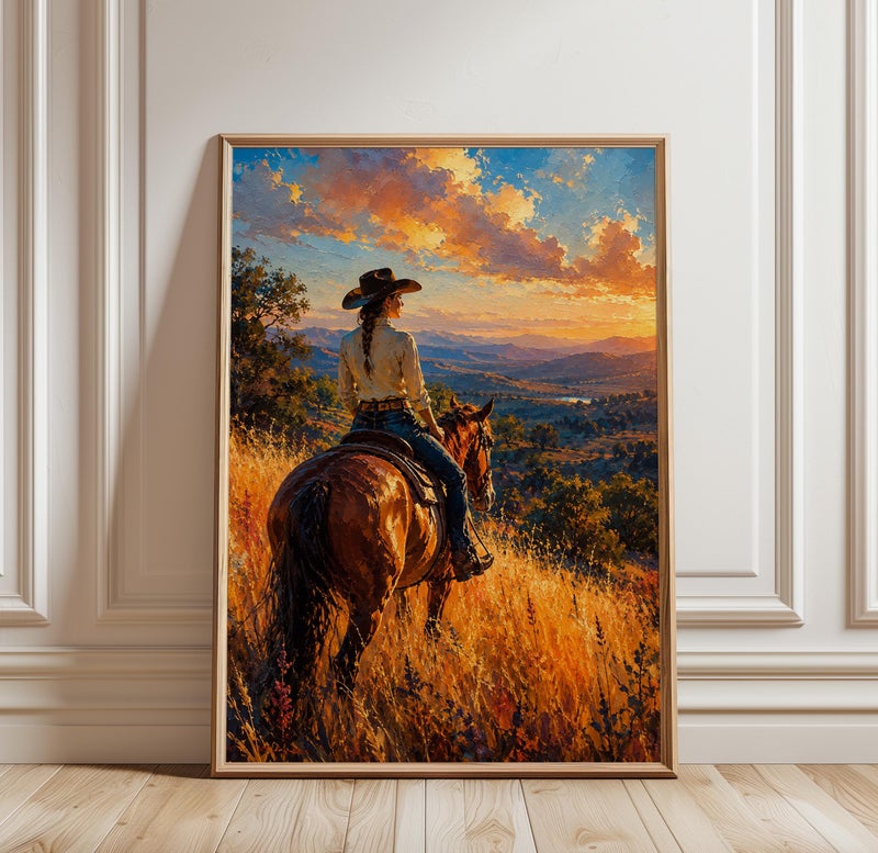 TNESSENTIAL Cowgirl Poster, Western Wall Art, Western Decor, Country Lifestyle Print, Equestrian Photography, Farmhouse Aesthetic - Image 1
