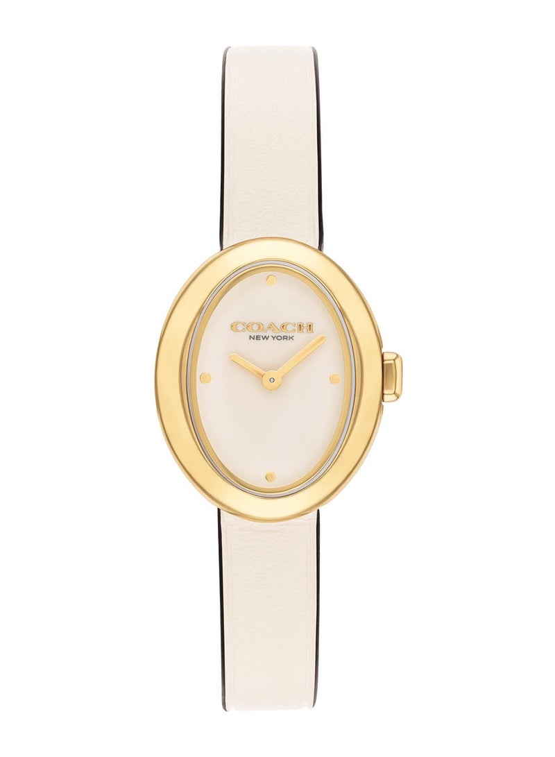 COACH OVAL ANALOG WOMEN'S CHALK CASE WATCH - 14504422 - Image 2