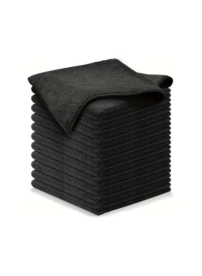 Microfiber Cleaning Cloth Highly Absorbent Kitchen Towel Lint Free Recyclable Dish Cloth Dark Gray Automotive And Household Use - Image 1