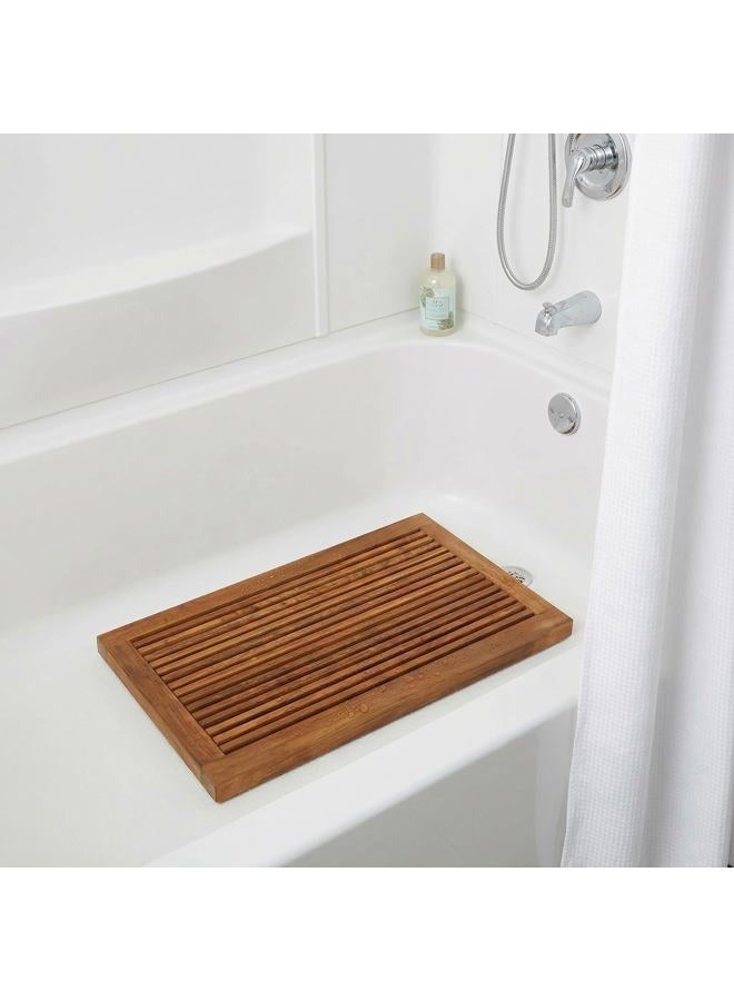 Bare Decor Dasha Spa Shower or Door Mat, 31.5 by 17.75-Inch, Solid Teak Wood and Oiled Finish - Image 5