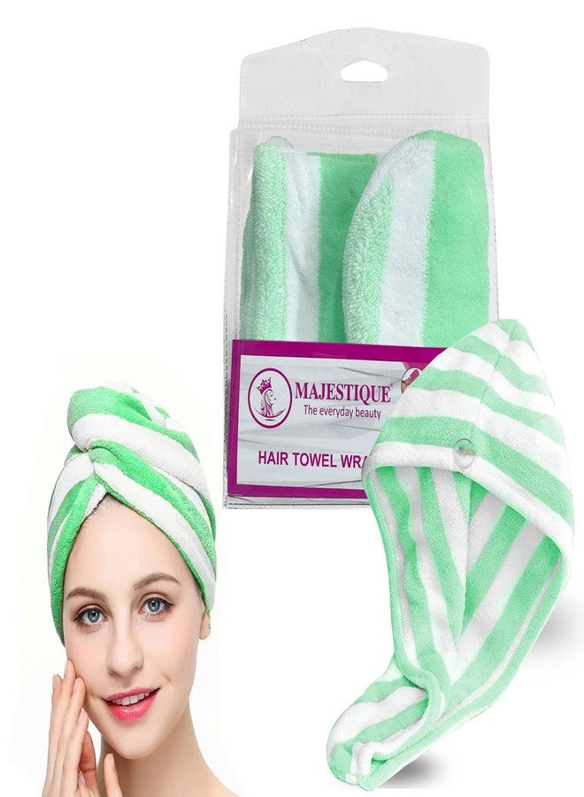 MAJESTIQUE Microfiber Hair Towel Wrap for Womens and Men Speedy Dry Turban for Drying Wavy, Long and Thick Hair Very Spongy Fast Dry Hair Turban (Pack of 1) Color May Vary - Image 1