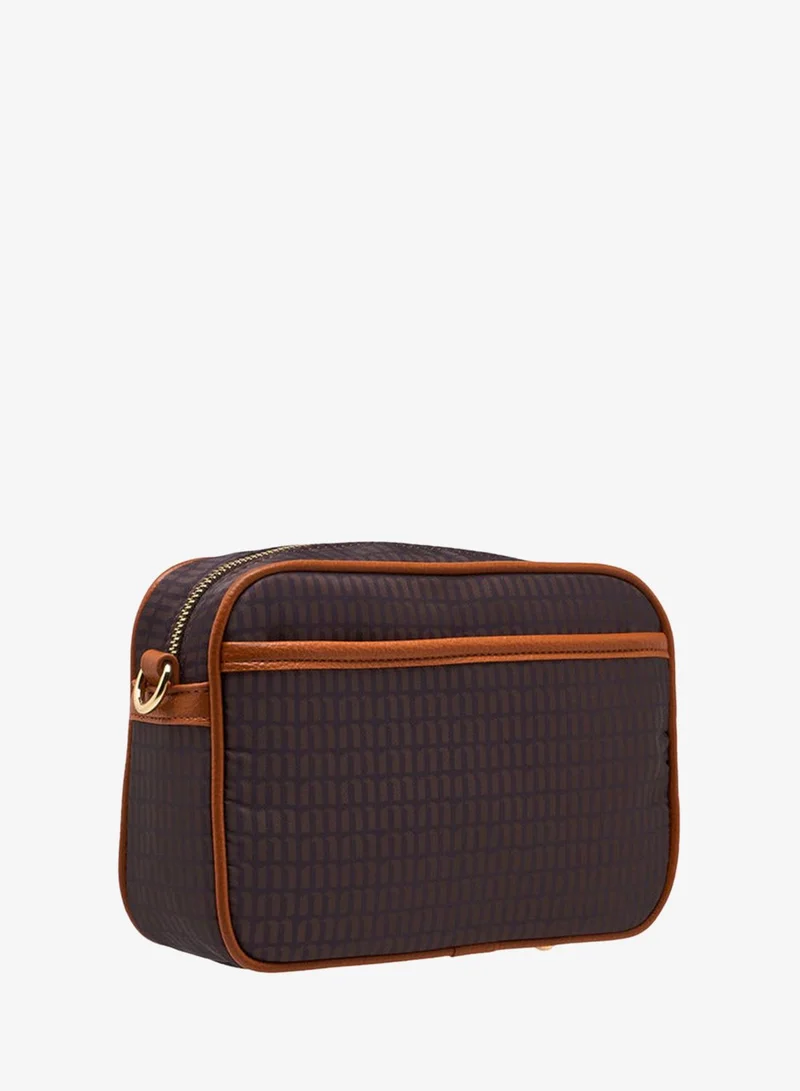 MISSY BROWN Women Monogram Print Crossbody Bag with Detachable Strap and Zip Closure for Women | Best Price UAE