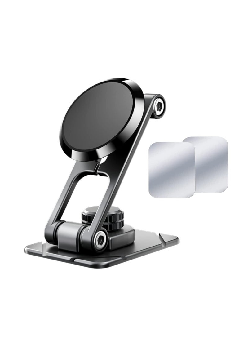SOLARAE Magnetic Phone Holder for Car - Alloy Folding Magnetic Car Phone Holder,Strong 6 Magnets, 360¬∞ Rotation, and Foldable Arm for All Phones - Image 1