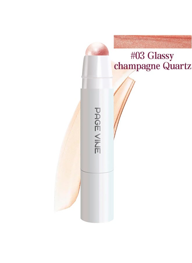 PAGE VINE Highlighter - Transparent and Natural Water-Glow Matte Pearl Highlighting Eyeshadow for Modifying, Illuminating and Enhancing #3 - Image 2