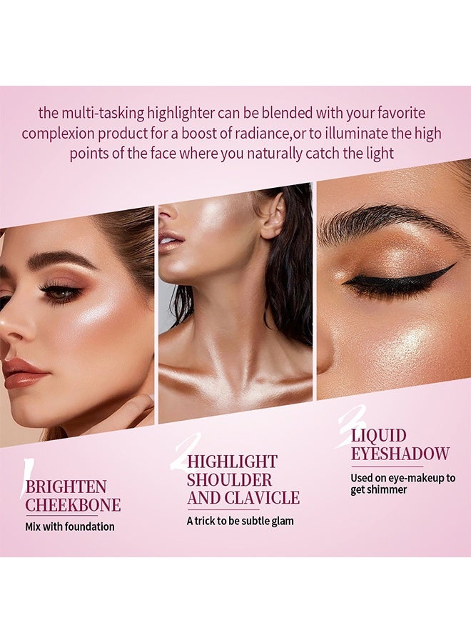 PAGE VINE Highlighter - Transparent and Natural Water-Glow Matte Pearl Highlighting Eyeshadow for Modifying, Illuminating and Enhancing #3 - Image 3