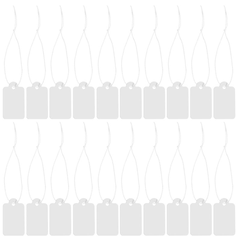 White Paper Jewelry Price Tags With String 3 5cm X 2 2cm Writable Labels 500 Pieces Set - Image 2