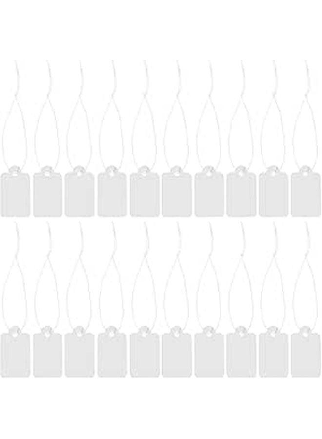 White Paper Jewelry Price Tags With String 3 5cm X 2 2cm Writable Labels 500 Pieces Set - Image 1
