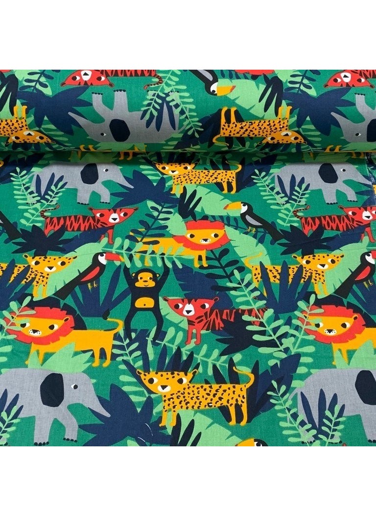 Bebek Özel Baby Special 100% Cotton Baby and Kids Elastic Bed Sheet Green Safari 70X140 