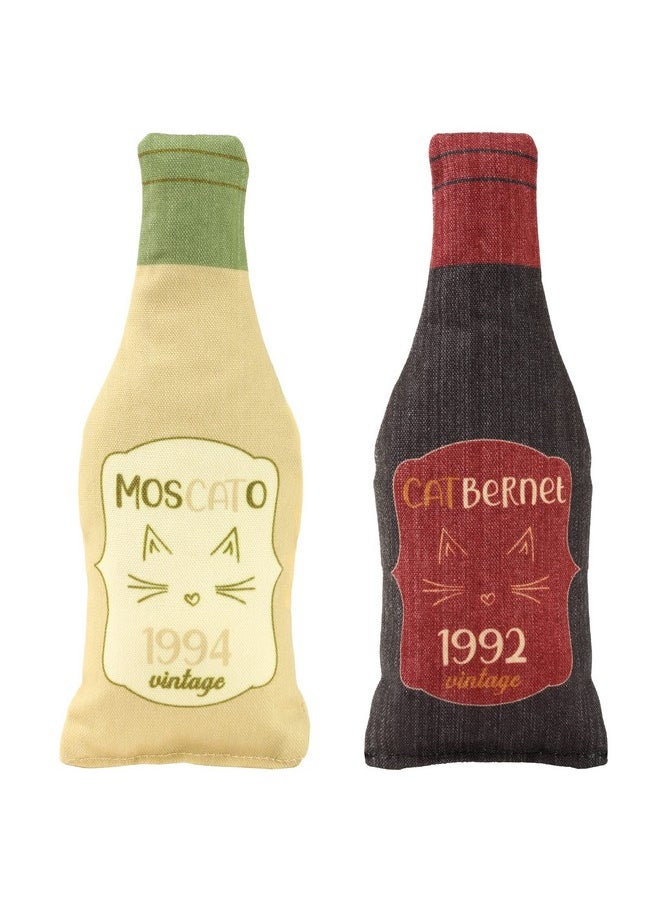 Plum Hill - Wine Bottle Catnip Toys For Cats And Kittens Plush Wine Bottle  Funny Cat Toy Moscato And Catbernet  Cat Nip Toy For Wine Drinking Cat Moms And Dads - Image 1