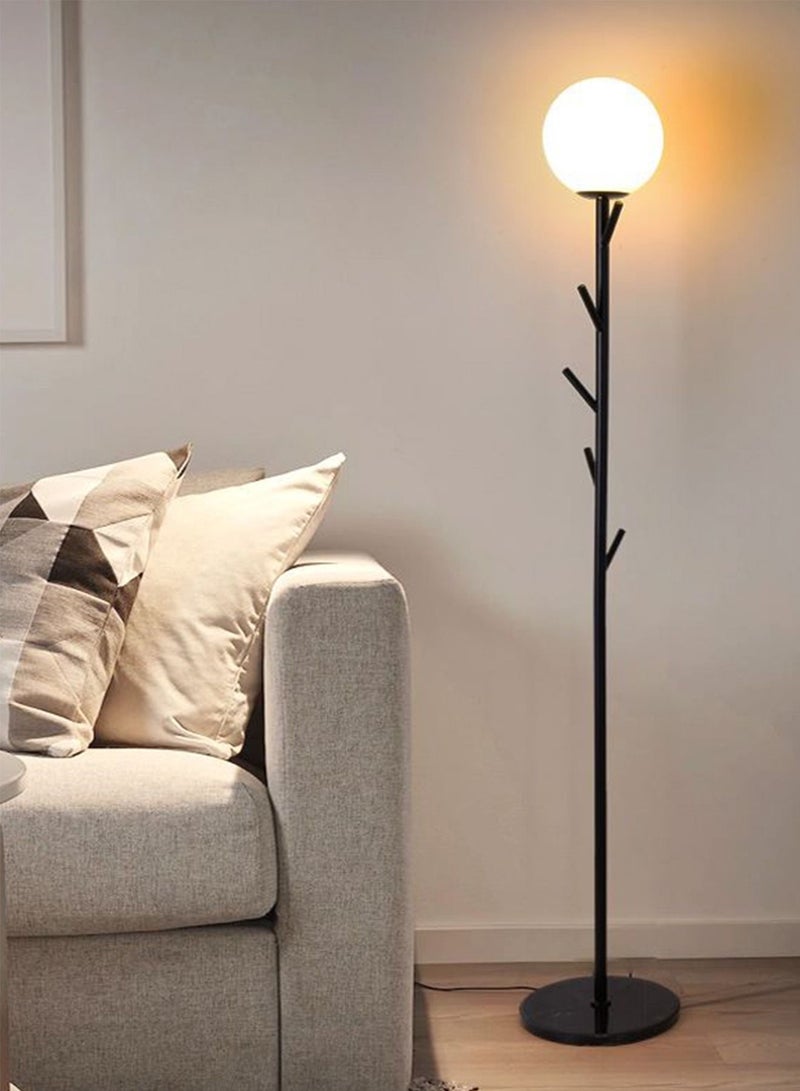 Sharpdo Minimalist Floor Lamp With Coat Hook Modern LED Three-color Dimmer Standing Light With Hook Remote Control 9w - Image 1