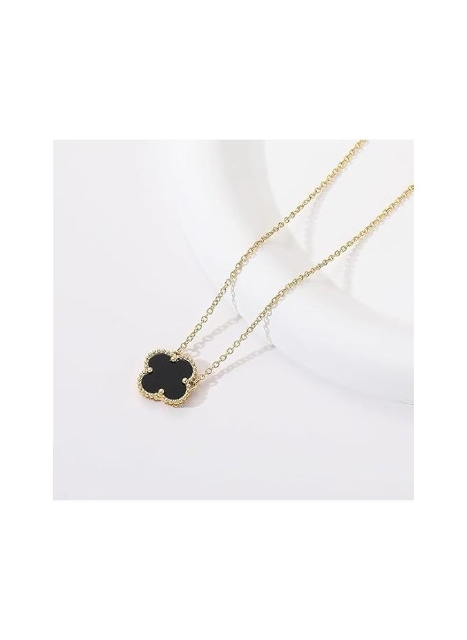 Fayrouz Jewellery - Clover Pendant Necklace for Women, 18K Gold Plated Stainless Steel, Four Leaf Clover Necklace, Simple Design - Image 1