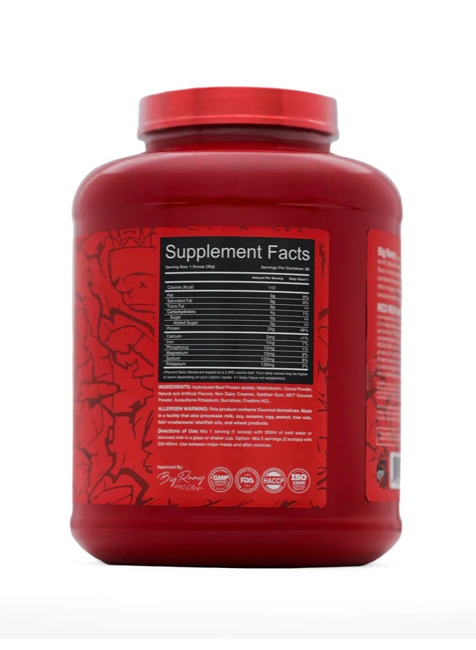 Big Ramy Labs Beef Protein Isolate 4lbs Vanilla Flavor 60 Serving - Image 2
