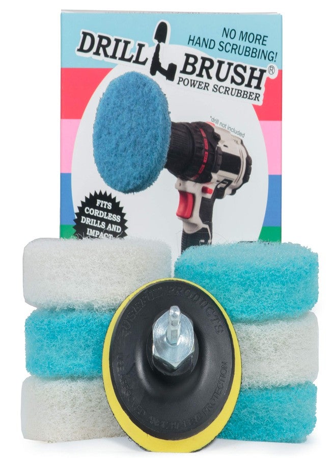 Drillbrush Cleaning Supplies - Bathroom Accessories - Scrub Pads - Floor Scrubber - Shower Cleaner - Scouring Pad Kit - Bath Mat - Bathroom Sink - Drill Scrubber - Attachment - Soap Scum, Hard Water Stains - Image 1