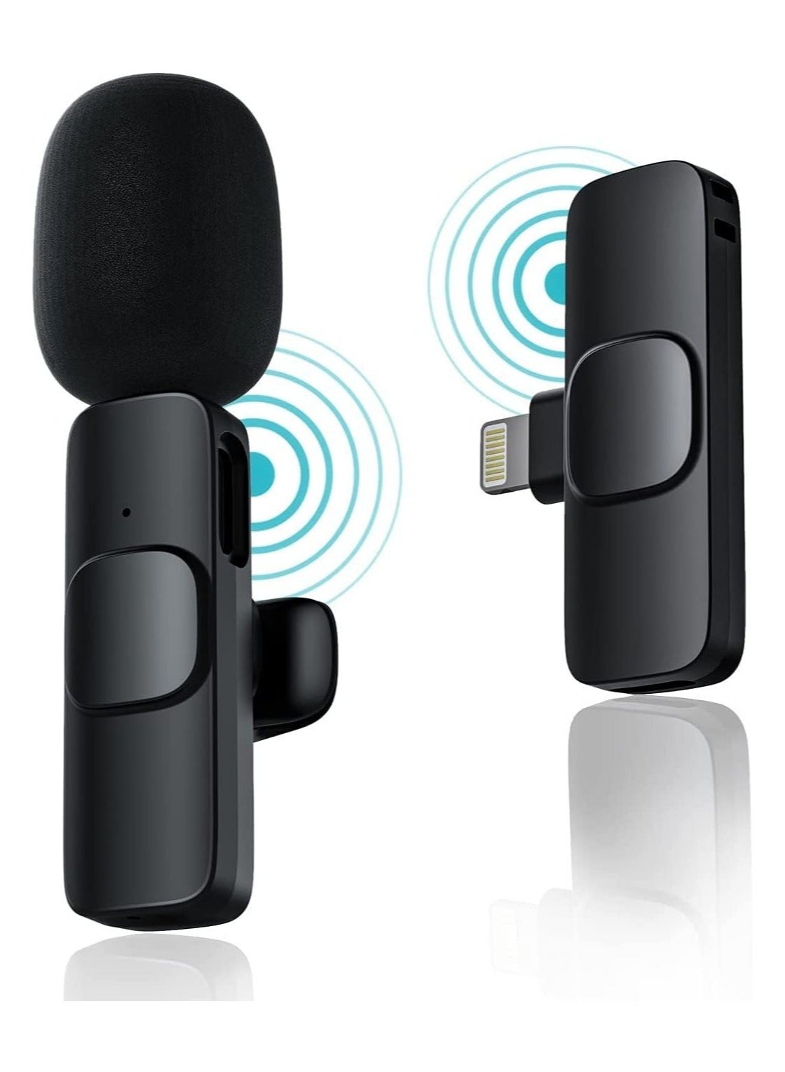 Wireless Lavalier Microphone , mobile phone Microphone, Plug & Play No APP Needed, Mini lapel Wireless Microphone ,