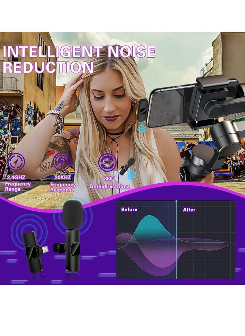 DUSALA Wireless Lavalier Microphone , mobile phone Microphone, Plug & Play No APP Needed, Mini lapel Wireless Microphone ,  - Image 4