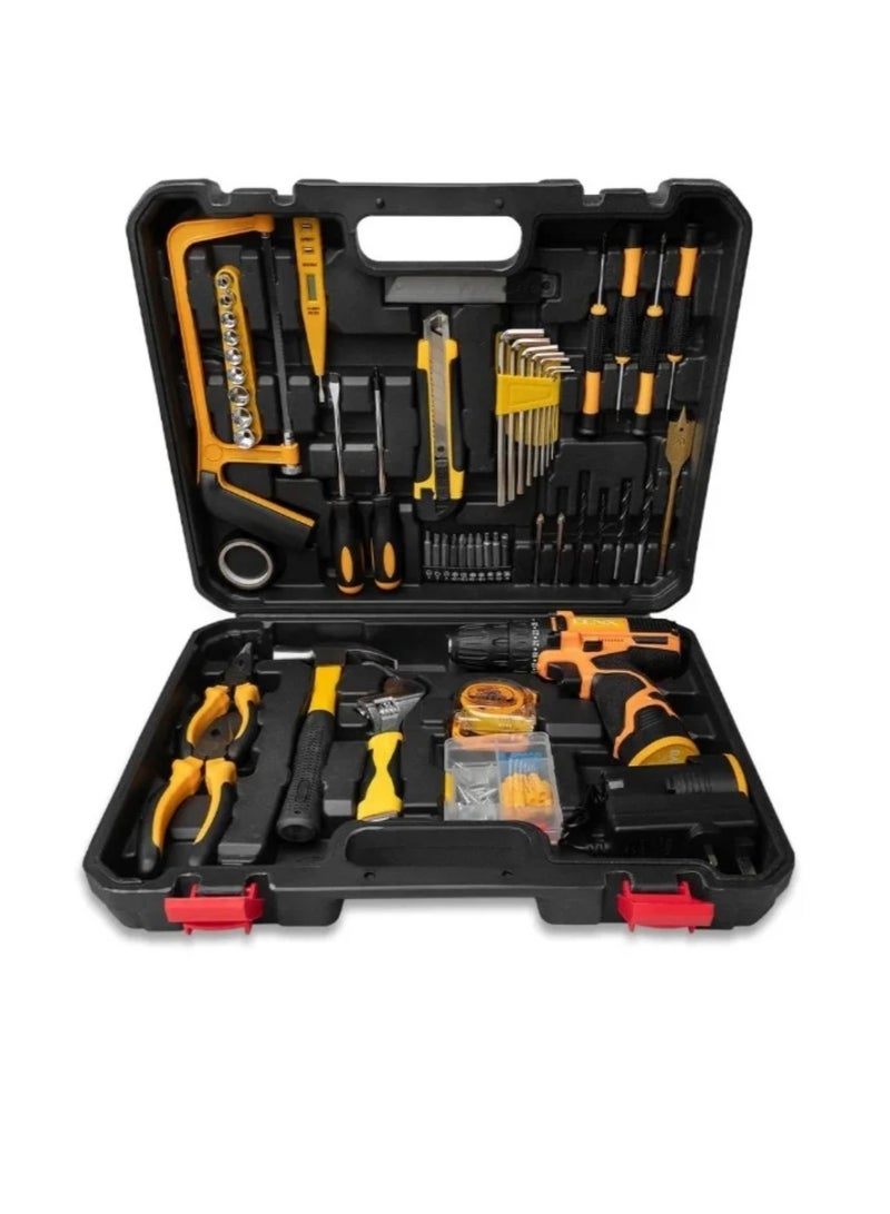 A complete tool set including a drill and a versatile hand tool set for home and office use. - Image 2