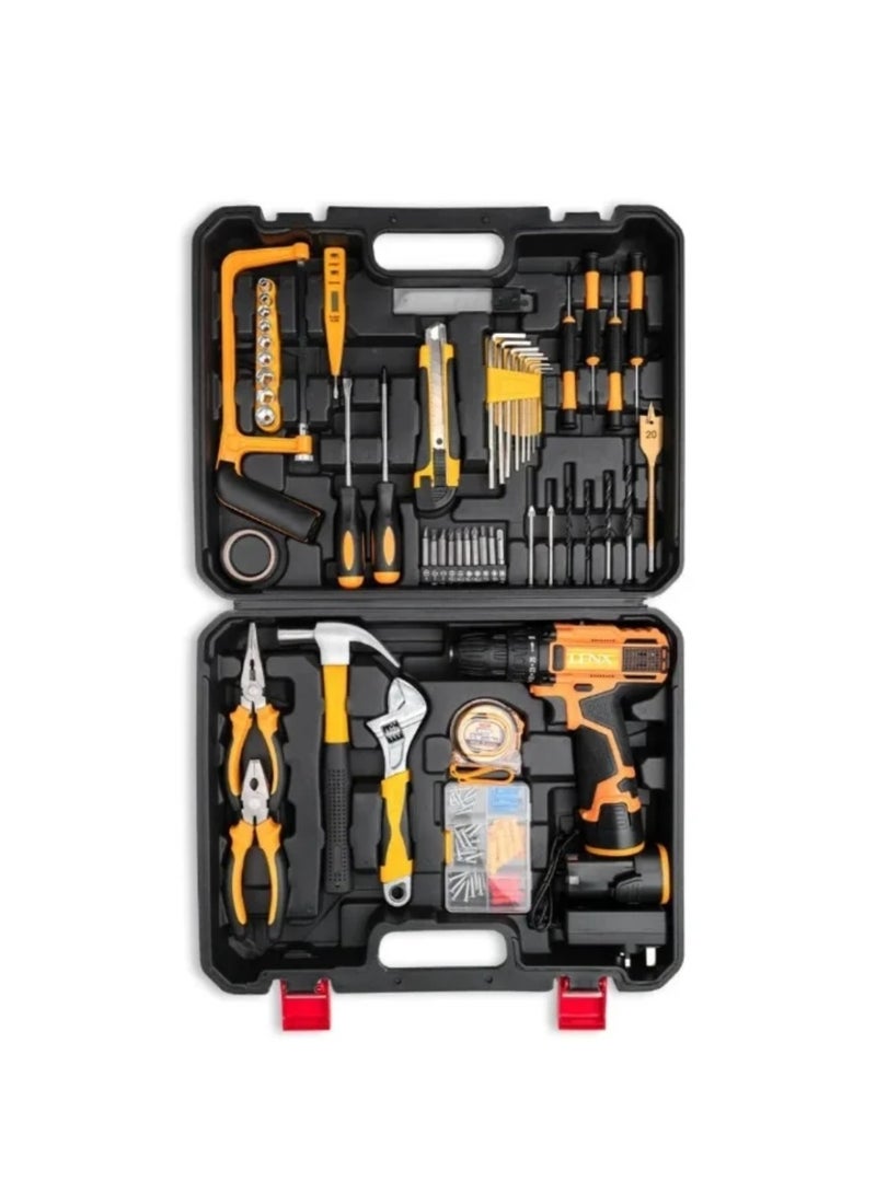A complete tool set including a drill and a versatile hand tool set for home and office use. - Image 1