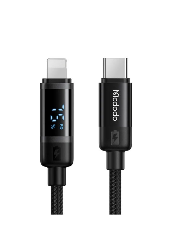 Mcdodo كابل بيانات Mcdodo CA-5210 مع عرض رقمي 36W من نوع-C إلى Lightning بطول 1.2م - Image 2