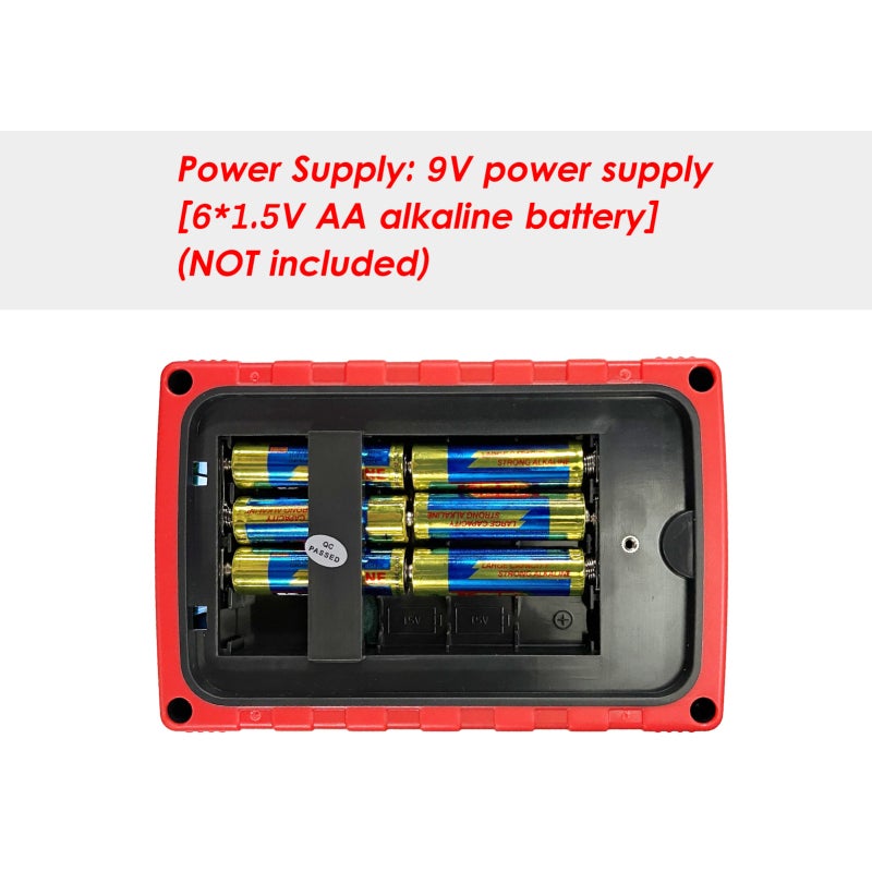 Grounding Resistance Tester: Red Intelligent Microcontroller-Powered Device - High Accuracy Three-Wire Two-Wire Measurement for Electrical Equipment Lightning Protection Grounding Device Testing - Image 2