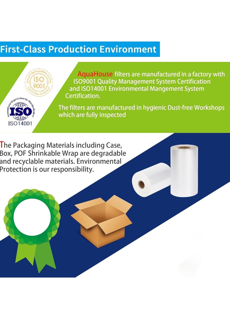 3 pack of 10 Inch Carbon GAC Block Replacement Filter Cartridge for RO Water Filtration System