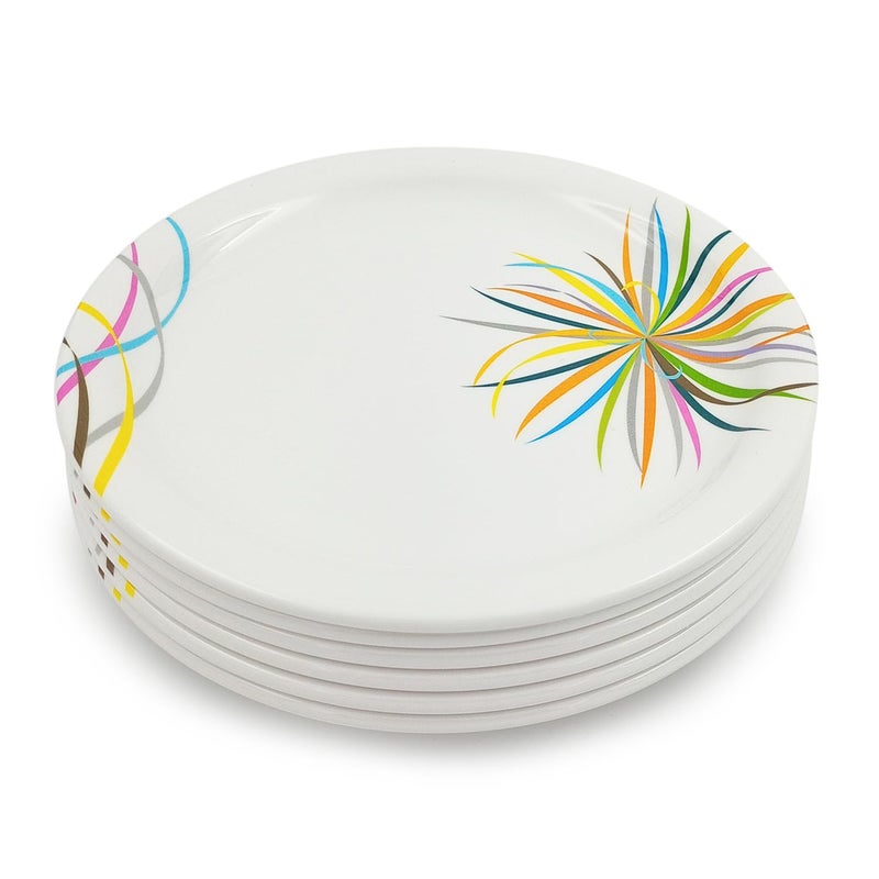 Superware | Pure Melamine | Small Plate Set - Celebration 7.5” (6 nos.) | Stain Free, Glazed Finish - Image 2