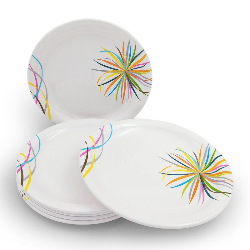 Superware | Pure Melamine | Small Plate Set - Celebration 7.5” (6 nos.) | Stain Free, Glazed Finish - Image 5