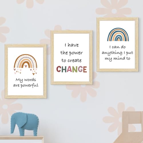 ArtX Paper Motivational Quotes Wall Paintings For Kids Room, Wall Frame Decoration, A4 Size, Multicolor, Synthetic Wood, Set Of 6 - Image 2