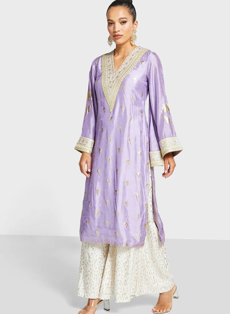 masaba V-Neck Side Slit Kurti