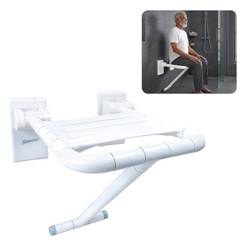 Simon's Simon’s Flip-up ABS+Steel with Nylon seat Bath Chair for Elderly to sit and take Bath, Folding Shower Chair with Stand - Image 1