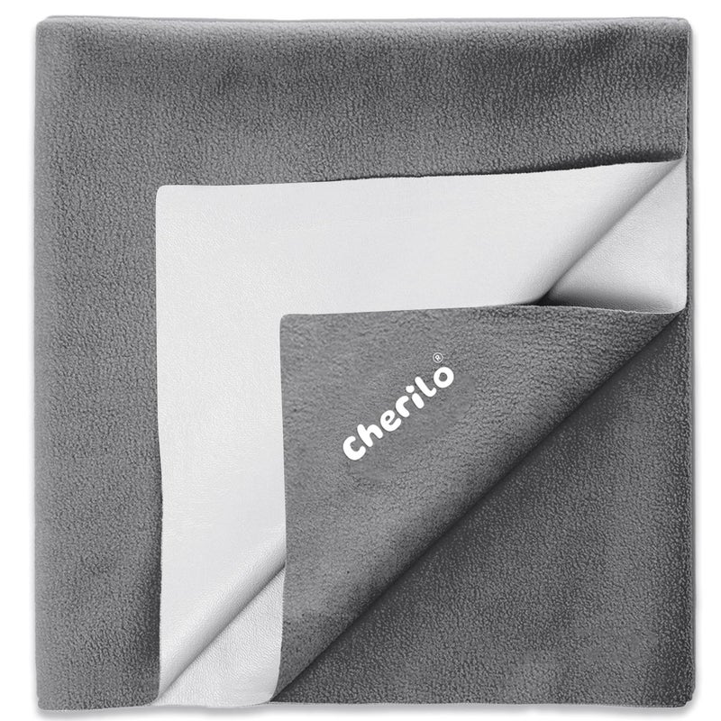 Cherilo Quick Dry Waterproof Protector Baby Dry Sheets, Small (50cm X 70cm)| Grey, Pack of 1 - Image 1