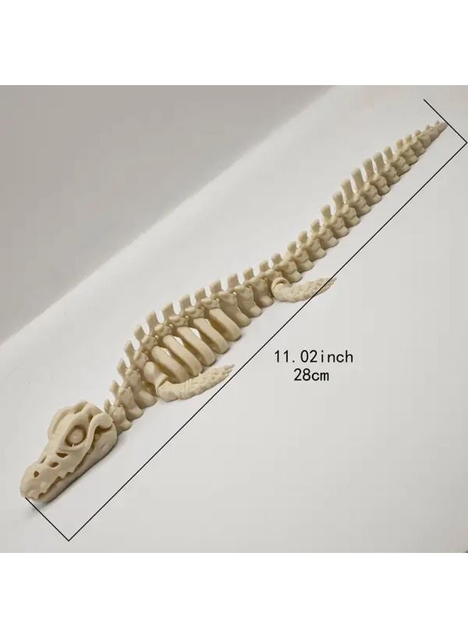 11.02 Inch Plesiosaurus Skeleton Replica Large Dinosaur Bone Model Aquarium Decor - Image 3