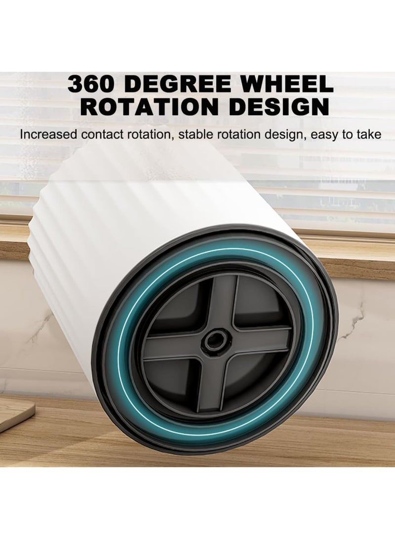 SYOSI Rotating Utensil Holder 360° Rotation, Rust and Corrosion-Resistant Kitchen Countertop Knife Rack with Drain Holes, Stable Round Knife Stand for Ceramic and Steak Knives (Knife Not Included) - Image 4