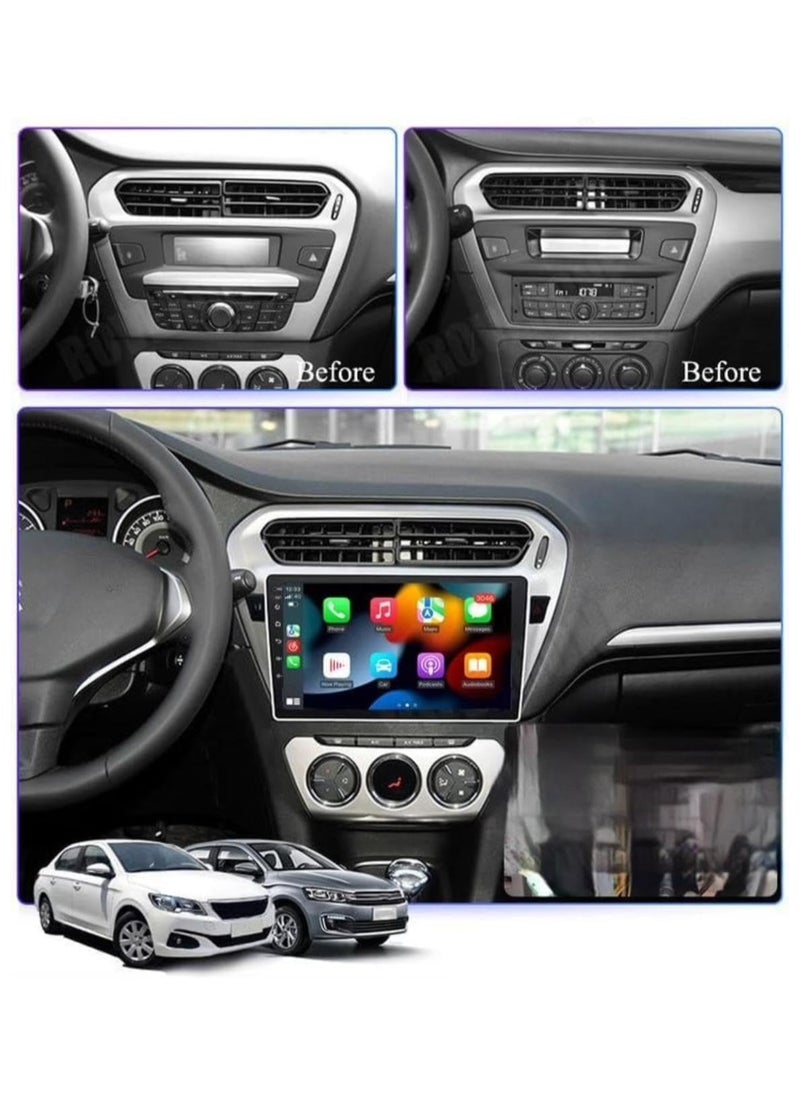 SHEZA STAR - Android Car Stereo for Peugeot 301 for Citroen C-Elysee CElysee 2012-2016 1GB RAM 32GB ROM Mirror Link Wi-Fi BT, Radio GPS Navigation, 9 Inch IPS Touch Screen with AHD Camera Included - Image 1