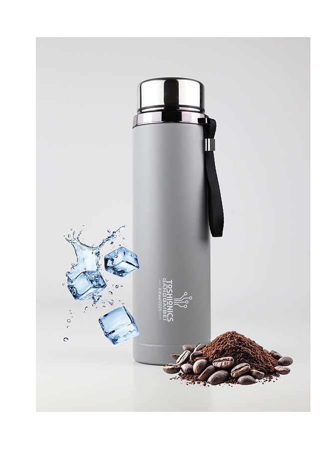 Toshionics 1000ml Double Layer Stainless Steel Vacuum Thermal Flask – Hot and Cold Double Wall Insulated Thermos – SUS316 Inner, SUS304 Shell, Leakproof and BPA-Free Flask – Hot and Cold Beverage Flask for Adults & Kids – Home, Office, School, Travel, Outdoor, Camping, Travel and Trip Drinking Container, 32oz Drinking Water Flask - Image 1