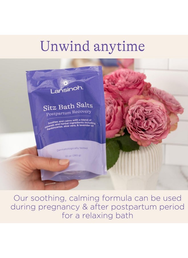 Lansinoh Sitz Bath Salts, Postpartum Essentials, And Hemorrhoid Treatment, Epsom Salt Bath Soak With Lavender Oil, Frankincense And Aloe Vera, 10 Ounce  - Image 3