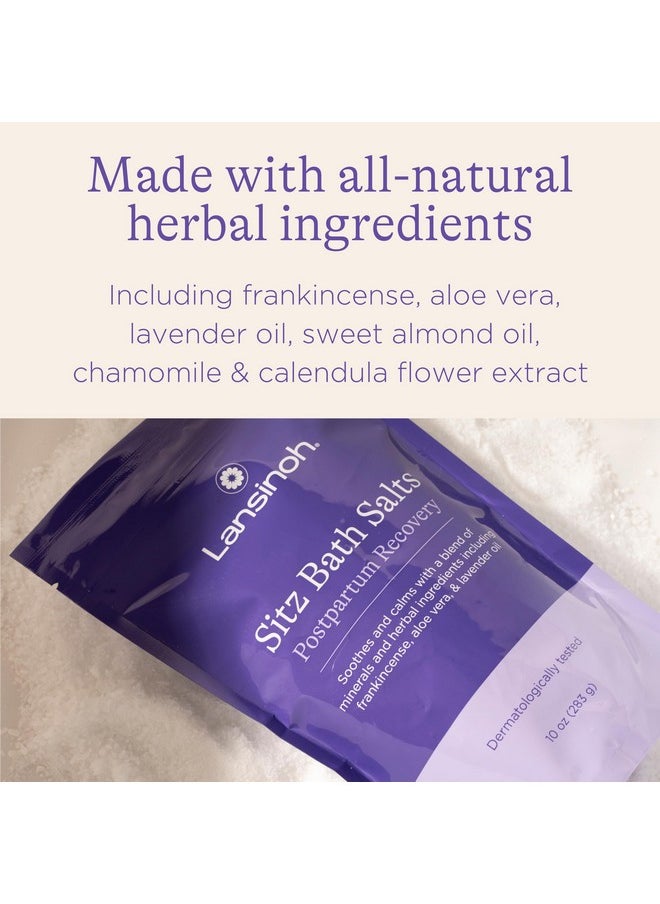 Lansinoh Sitz Bath Salts, Postpartum Essentials, And Hemorrhoid Treatment, Epsom Salt Bath Soak With Lavender Oil, Frankincense And Aloe Vera, 10 Ounce  - Image 4