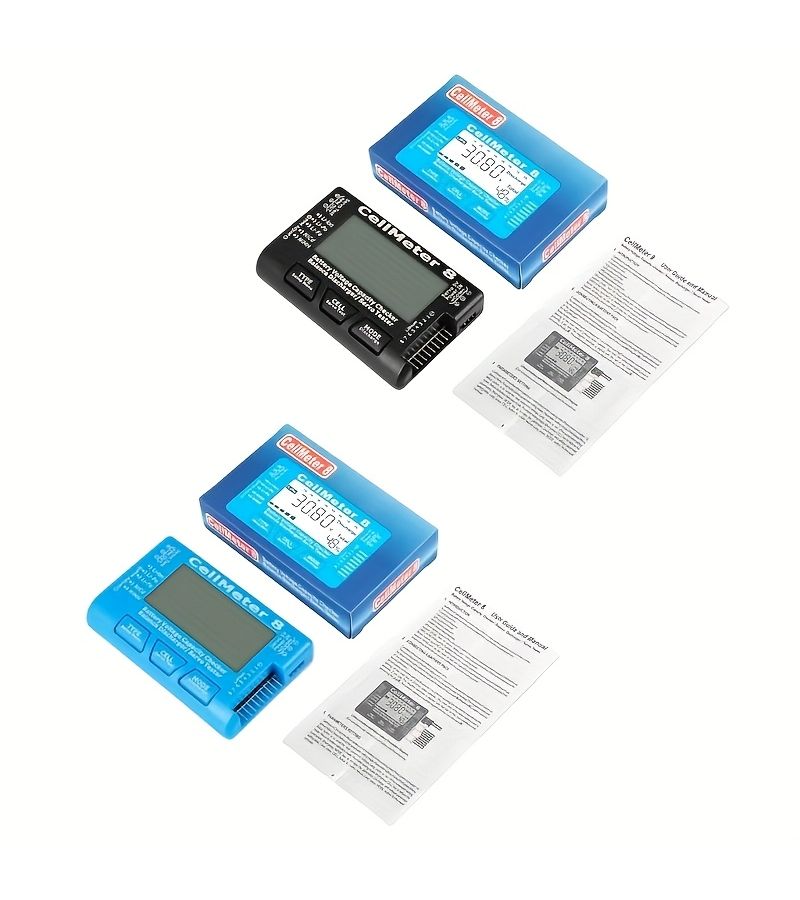 أسود 1 قطعة جهاز فحص سعة RC Cellmeter 8 اختبار جهد جهاز تحكم رقمي محمول - Image 2