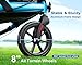WALK MATE 3 Wheel Rollator Walker with Seat for Slim Seniors Padded Backrest Lightweight Foldable Walker Ideal for Elderly 8 Inch TriWheel Modern Mobility Walking Aid Aluminum Blue - Image 4