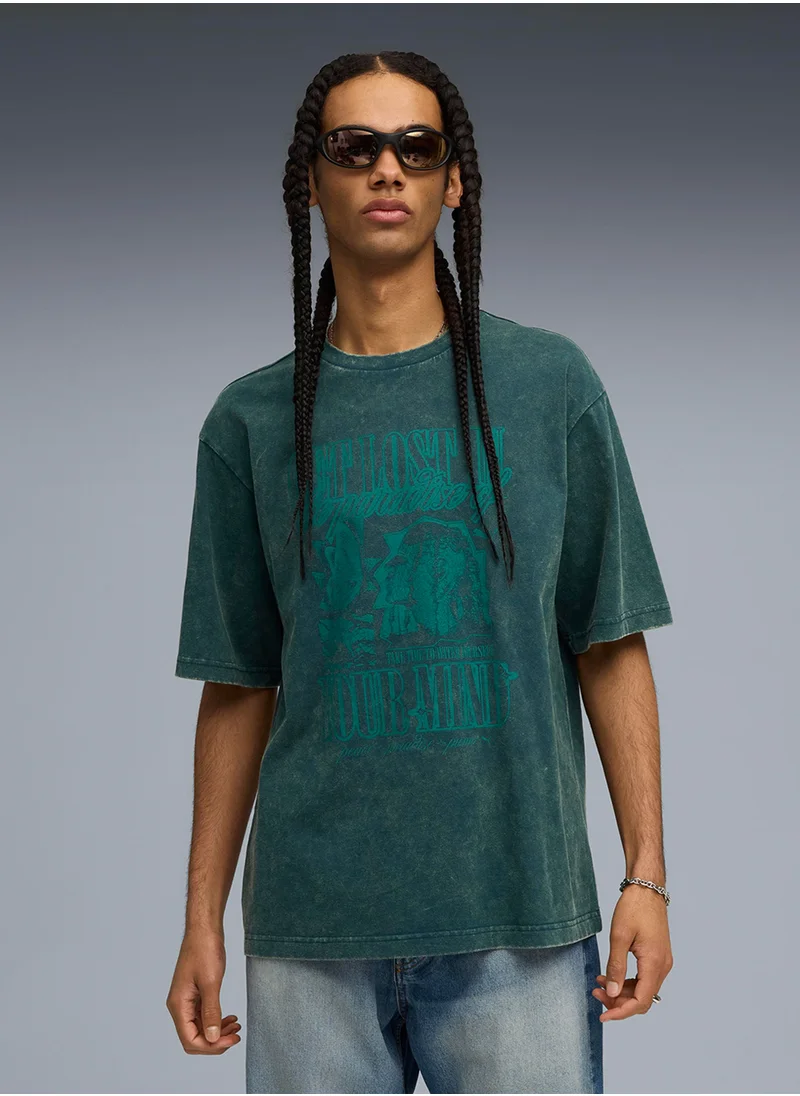 بوما Graphic Paradise Mindset Washed Boxy T-Shirt