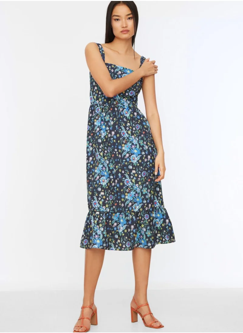 trendyol Wide Strap Printed Dress