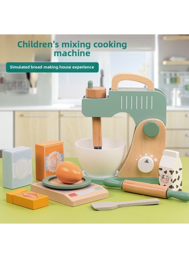 Nordic Play House Simulation Teapot Tea Set Children's Kitchen Toys Afternoon Tea Dessert Ice Cream Coffee Machine Suit-Color:Royal Mixer  - Image 1