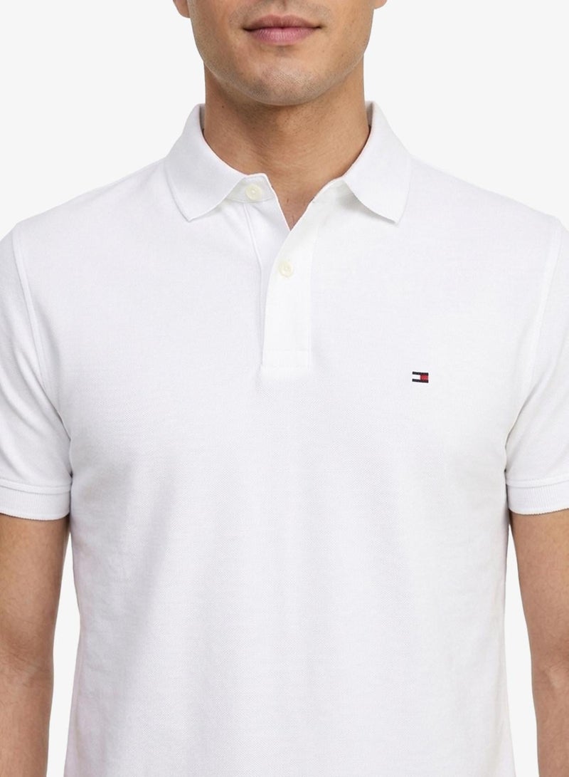 TOMMY HILFIGER Regular Fit Linen Blend Pique Polo Shirt - Image 2