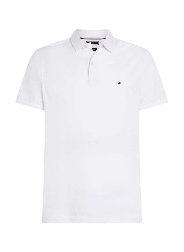 TOMMY HILFIGER Regular Fit Linen Blend Pique Polo Shirt - Image 4